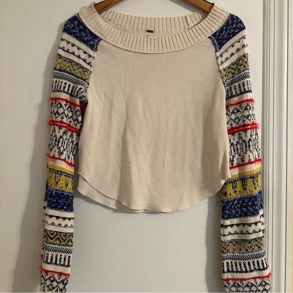 FREE PEOPLE | Fairground Striped Sleeve Top - Picture 10 of 11